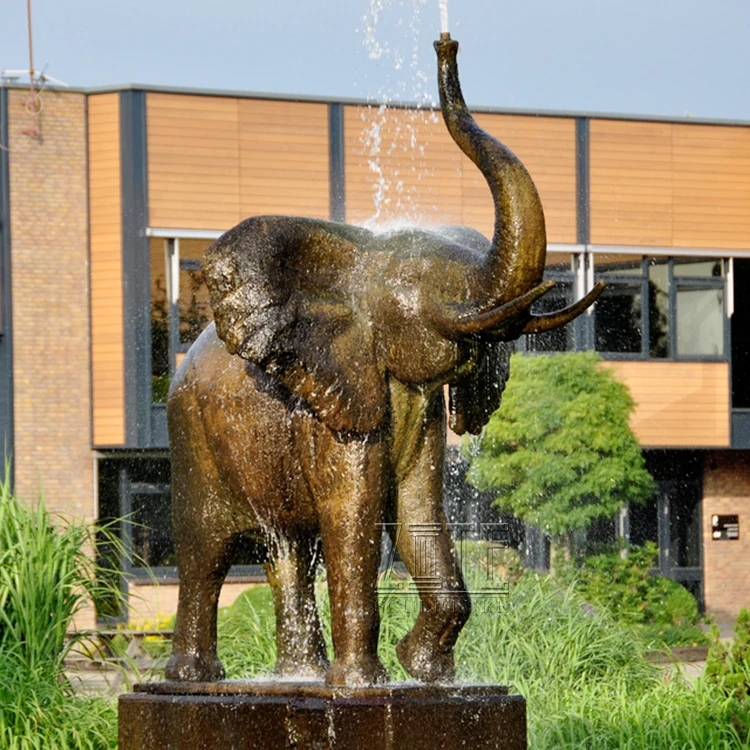 Hot Sale Outdoor Elephant Bronze Water Garden Fountain - Buy Elephant