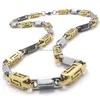 Jewelry Stainless Steel Color Gold Silver Mens Necklace Link Chain