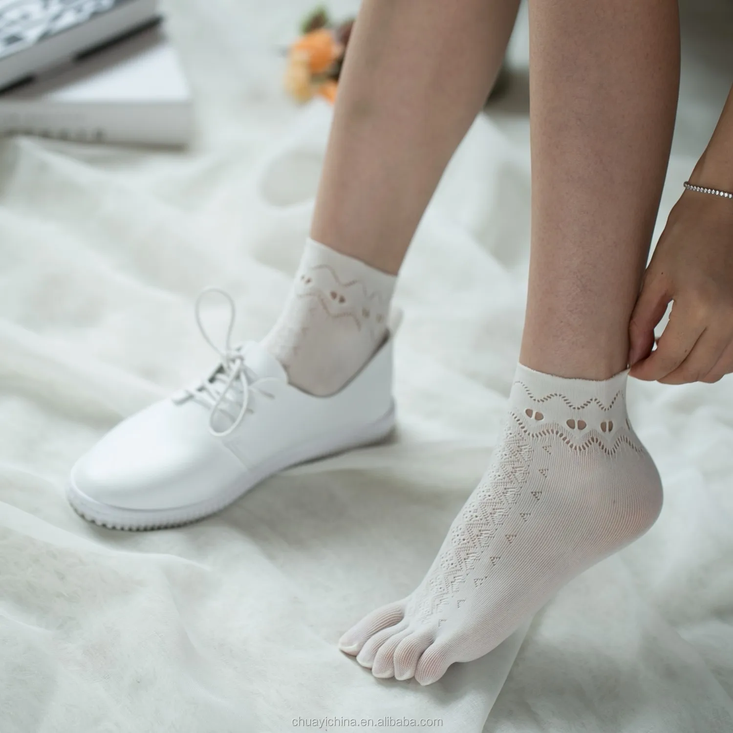 Factory Knitted Cheap Custom Funny Five Fingers Women Toe Socks Buy