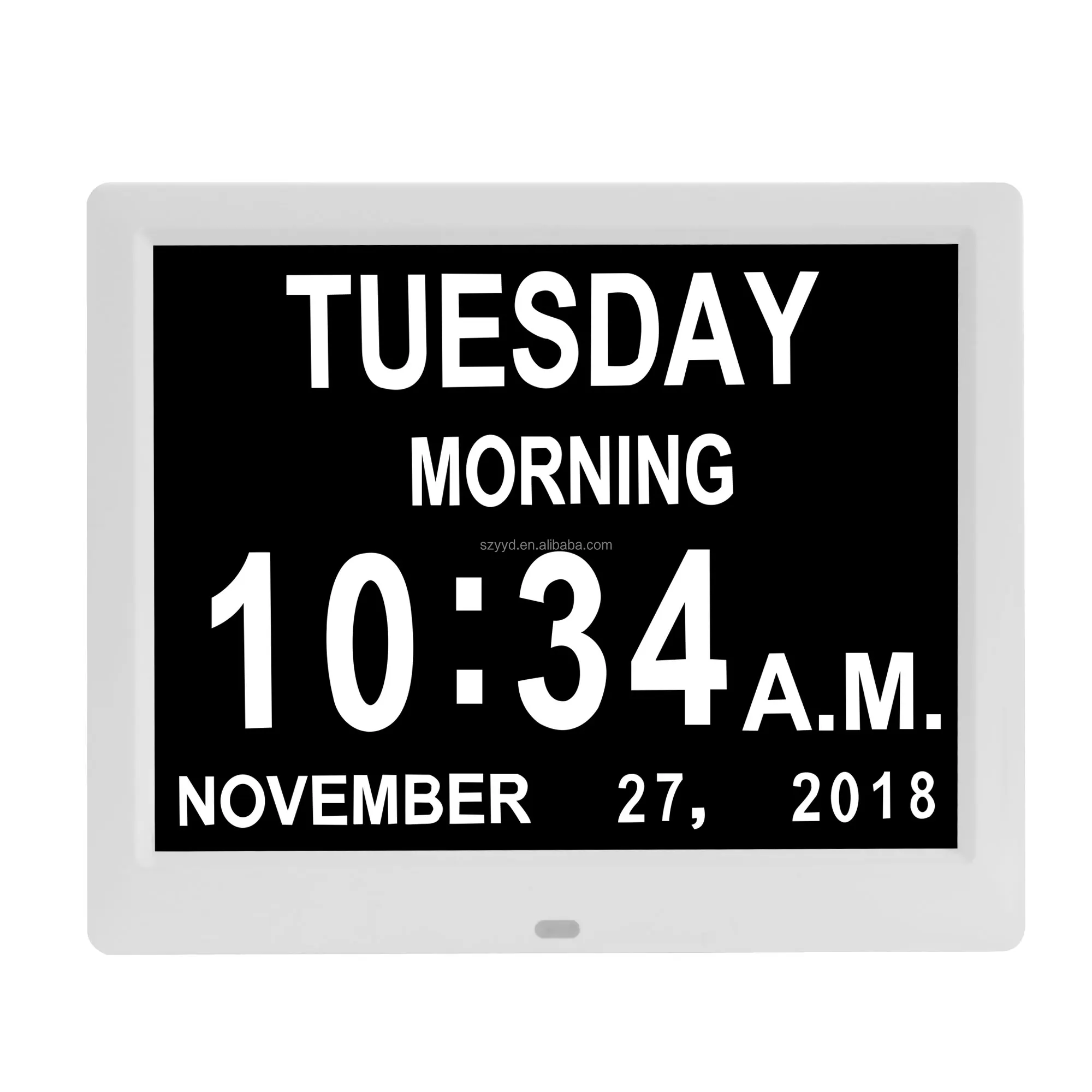 Thin Led Wall Clock Digital Clock With Day And Date - Buy Led Wall ...