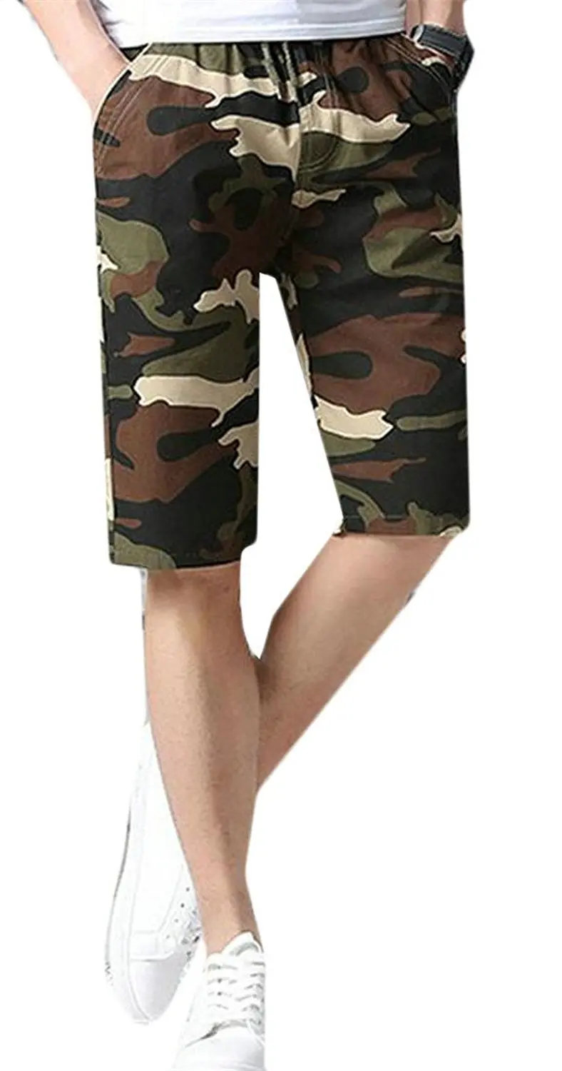 HTOOHTOOH Mens Hot Shorts Outdoor Capri Multi Pockets Cargo Shorts