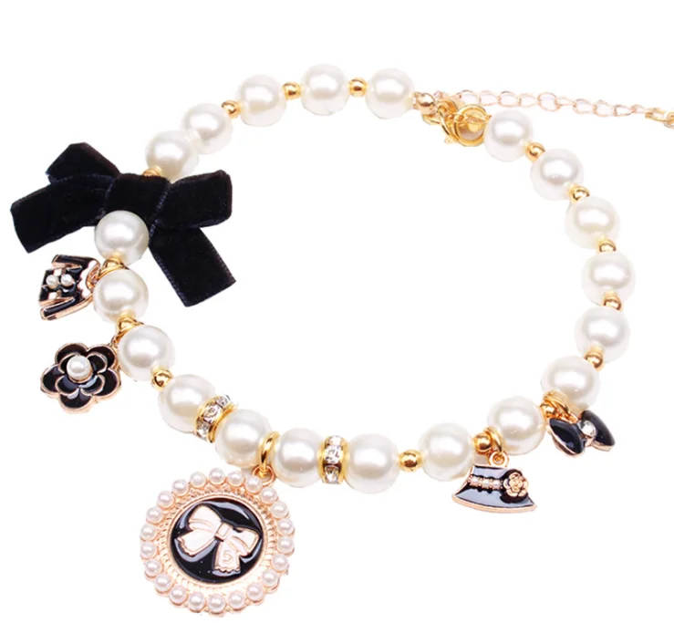 pearl necklace collar for dogs