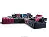 Divany new classic style bar furniture fancy design fabric leather sofa set crushed velvet sofa set designs