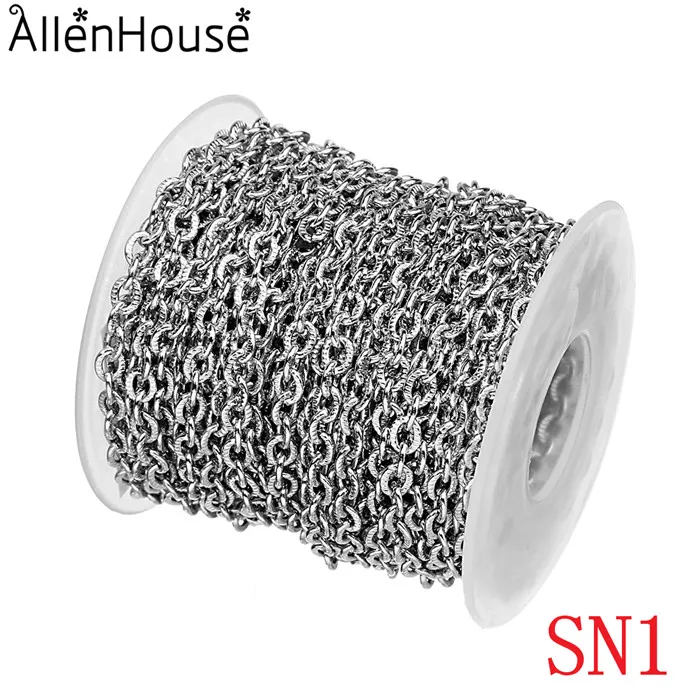 10 Yards/roll Wholesale 2.5/3/4mm Simple Flat Oval Shape High Polished