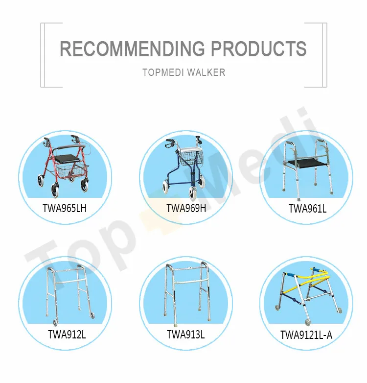 Foldable Rollator Mobility Walking Aids With Ergonomic Handles For