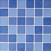 cheap blue kiln change glossy glazed ceramic mosaic tiles porcelain for pool washroom wall 48*48mm