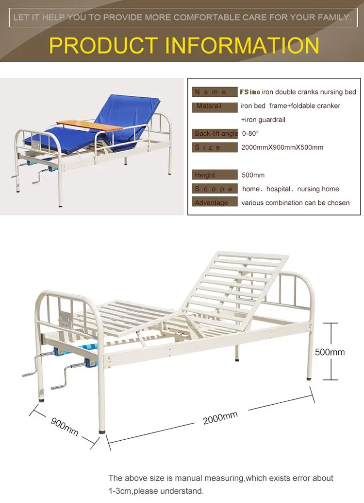 Hospital Bed Sizes Chart