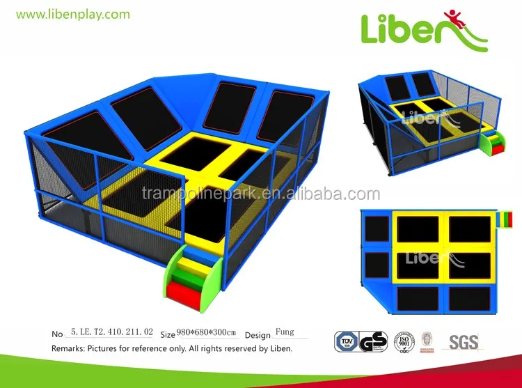 5.LE.T2.410.211.02 Popular 30 Foot Safe Small Rectangular Indoor Play Ground Trampoline with Slope Trampoline.jpg