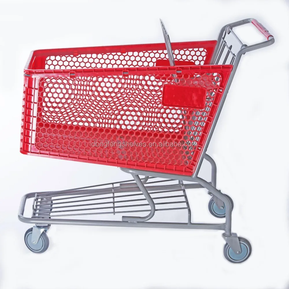 120L pull standard plastic foldable shopping trolley cart