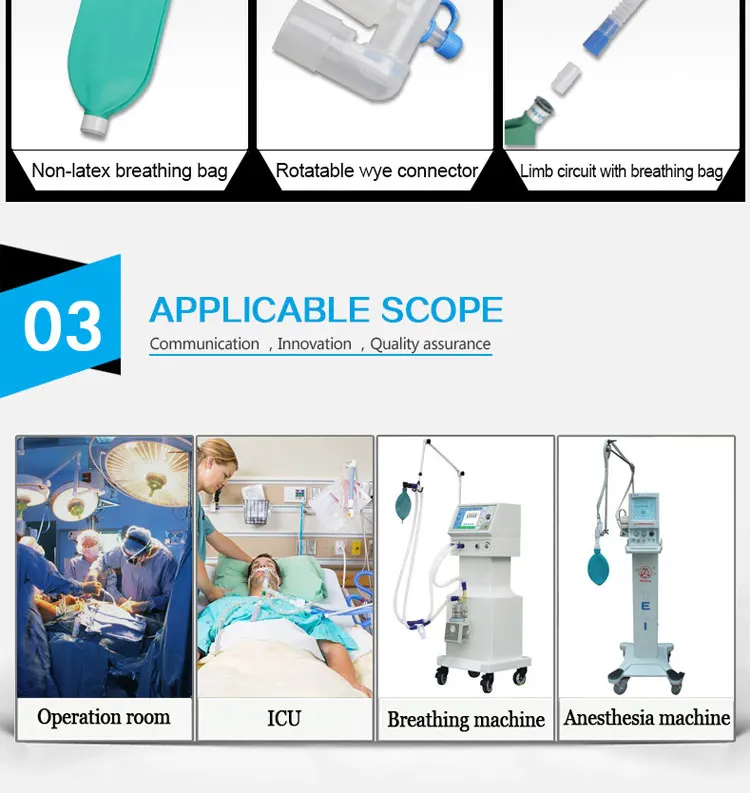 New Type Co-axial Bain Circuit Disposable Anesthesia Breathing Circuit