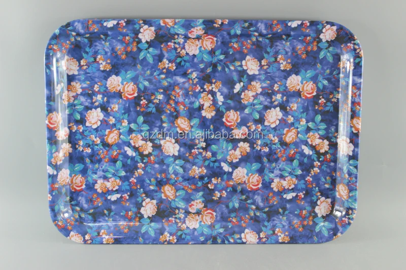Flower Print Melamine Food Tary Plastic Fruit Tary Top grade
