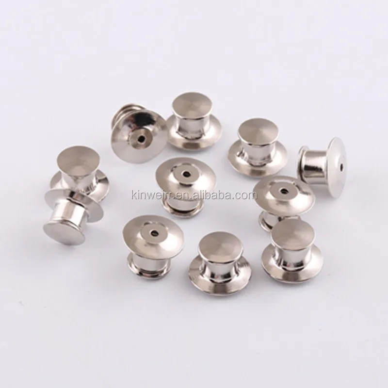 Metal Clutch Clasp Fastener Pin Back Brass Tie Tac Locking Top Flat Head Label Pin Back Buy