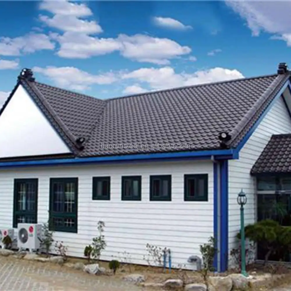 insulated sandwich wall roof panel steel structure building material prefab house