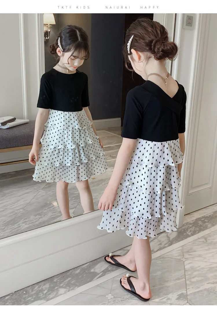 2019 summer wholesale fashion T shirt dress girls cotton dress for children clothes