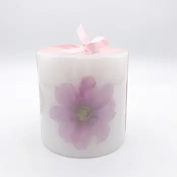 Newest Dried Flower Scented Candle Paraffin Wax Pillar Candle - Buy ...