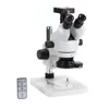 34MP 2K HDMI USB Microscope Camera wit 56 LED Light Trinocular Stereo Microscope Zoom 7X-45X Repair Microscope For PCB Soldering