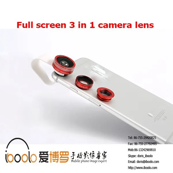 New product High quality Clip 3 in 1full screen camera Lens kit for cell phone