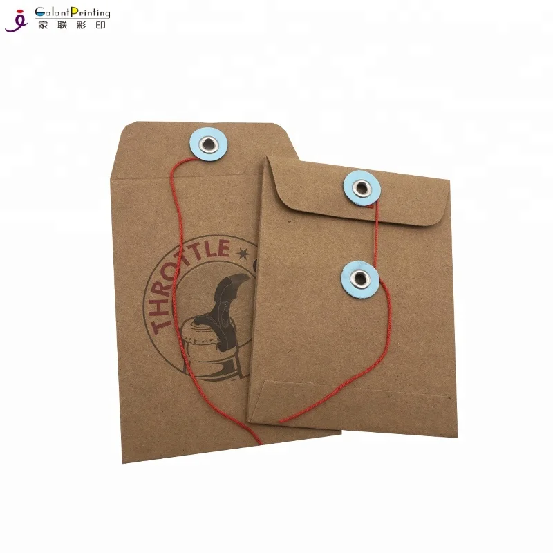 Customized String Closure Envelope Folder,Kraft String Tie Envelope Buy Kraft Envelope With