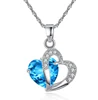 Latest Technology Quantum Item Stone Jewelry Pendant Double Heart Necklace
