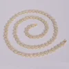 newest design gold plated tennis chain necklace crystal cz flower chain necklace