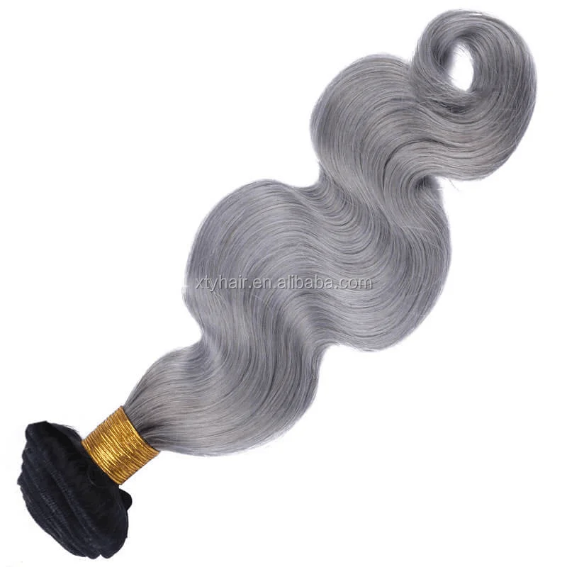 Alibaba Express Cuticle Aligned Hair 27 Piece Hair Weave Grey