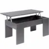 Coffee Table Flip Front Helmet, Wooden, Ash, 100x50x45 CM