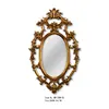 Classic Home Decor Oval Hallway Decor Gold Poly resin Wall Mirror