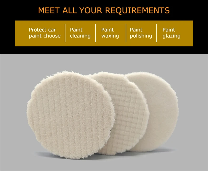 Wool Polishing Pad 3 Inch Lamb Wool Pad Polish Tools Heavy Cutting Wool