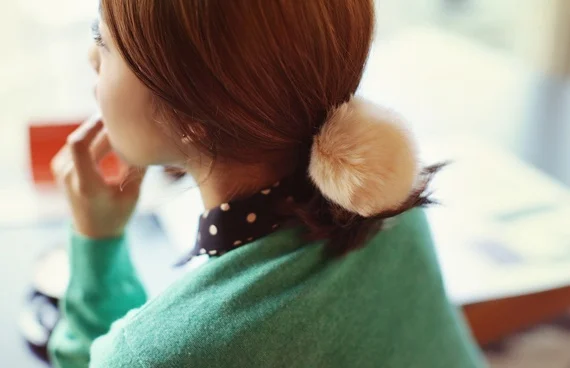 fur pom poms ball