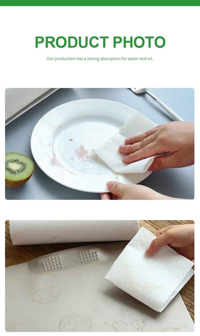 Factory Outlet Kitchen Paper Roll Towel 2ply Virgin Wood Pulp Kitchen