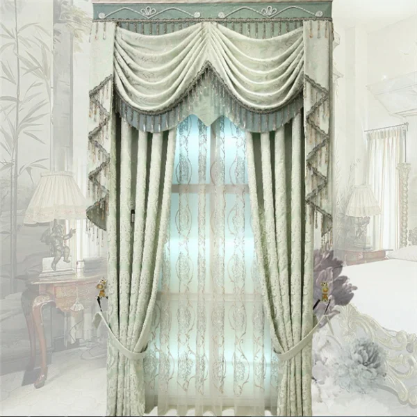 Beauty And Luxury Curtains With Elegant Valance - Buy Curtains With ...