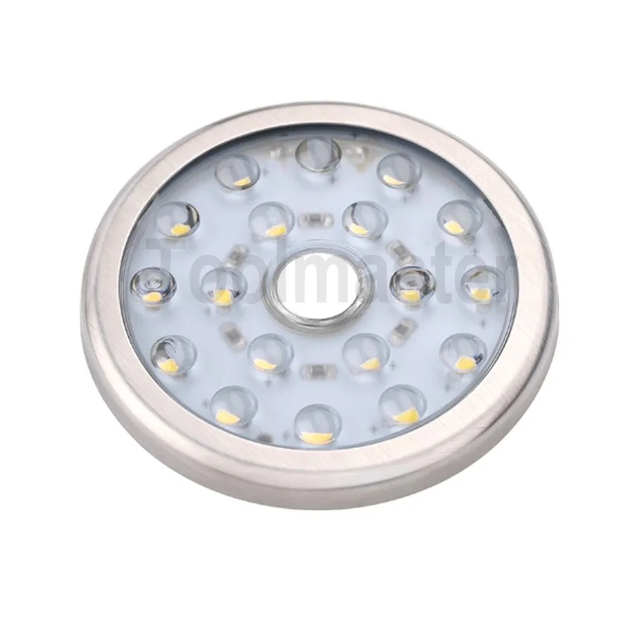 Dc 12v 1.6w Mini Round Kitchen Ultra Slim Led Cabinet Surface Mounted ...