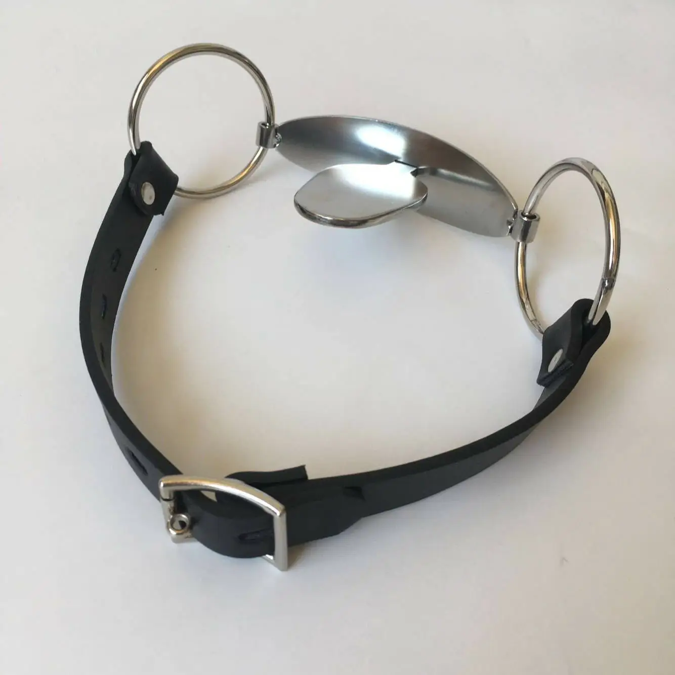 Stainless Steel Open Mouth Gag Tongue Flail Sex Slave Bdsm Bondage