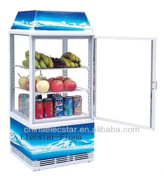 Mini Showcase Small Glass Door Cooler Countertop Cooler View