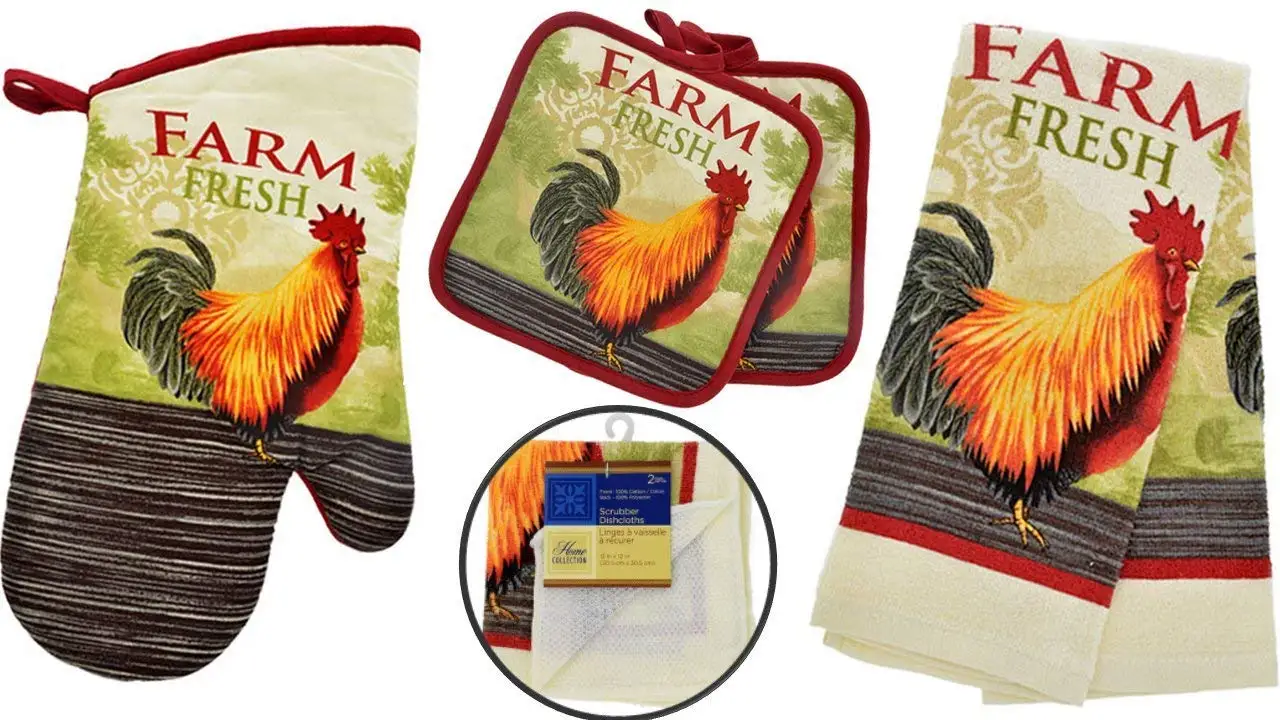 rooster kitchen towels