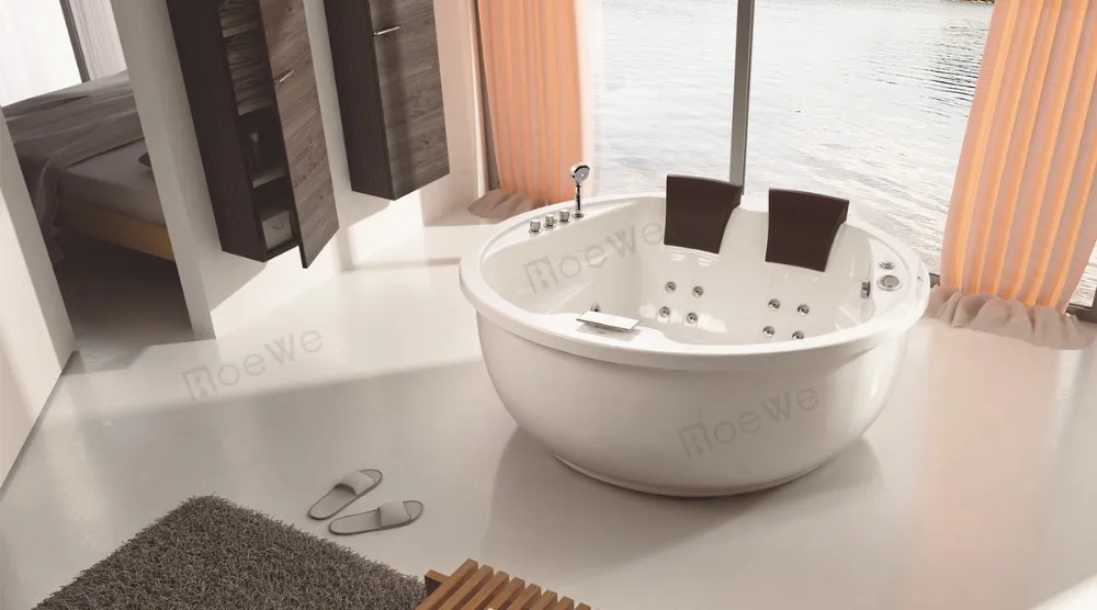 Hot Sale Indoor Round Shape Freestanding Hot Tub Two Person Sex Therapy