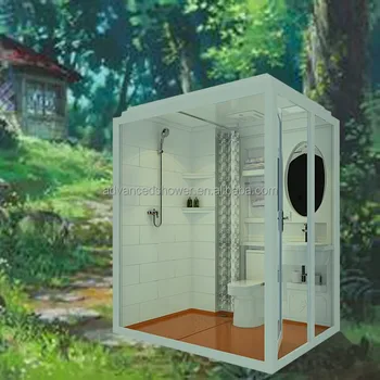 FRP PREFABRICATED MODULAR BATHROOM SHOWER BOX TOILET  350x350 