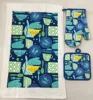 cotton twill printing top quality oven mitten set