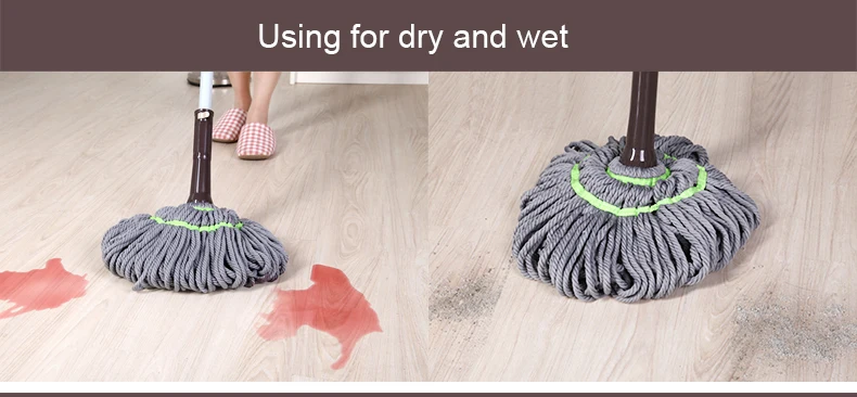 2017 Boomjoy Twist Microfiber Yarn Mop Hands Free Cleaning Mop Lazy Mop For Floor Cleaning 