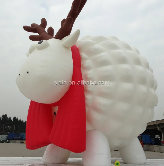 Giant Inflatable Sheep With Red Scarf For Outdoor Promotion Buy Giant