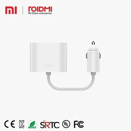 Xiaomi Roidmi 1 to 2 car cigarette lighter charger adapter