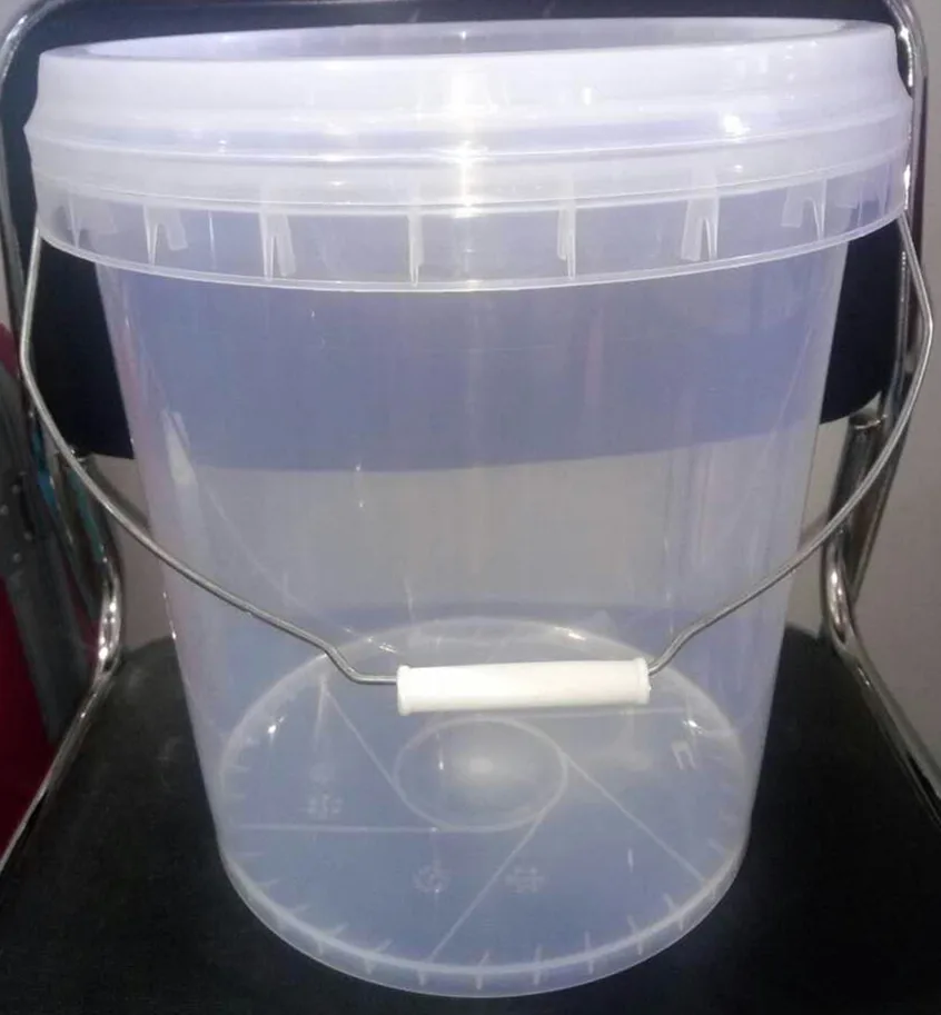 20 liter Food Grade 5 Galon ember plastik dengan pegangan