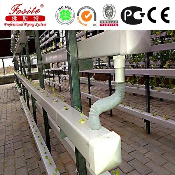 Plastic PVC Rain Gutters Square Tubes PVC Plastic Pipe Price Per Meter For Roof Rain Drainages