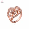 Dubai Light Weight Setting Without Stone Crown Gold Ring, 1 2 3 Gram Design Fancy Flower Shape Rose Gold Ring