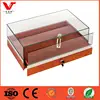 Fancy countertop wood watch glass display showcase with lock