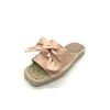 TF STAR Wholesale Ladies Silk Fabric Espadrilles Sandals Women Shoes