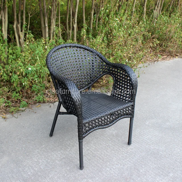 Synthetic rattan stackable garden chair outdoor, View stackable garden