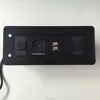Black High Quality EU plug hidden electric desktop socket / Motorized tabletop Socket for conference table with usb port