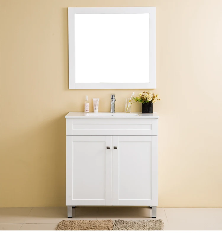 Modern Semi Gloss 2 Doors Cabinets Bathroom Furniture With Basin Doors Cabinets Bathroom Furniture