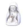 religious ceramic Virgin Mary Statue - 7 1/2" Ceramic Blue & White Porcelain Madonna Bust Statue